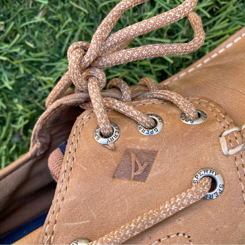 Leather Sperry Topsiders Tan Boat Shoes Dock Shoes